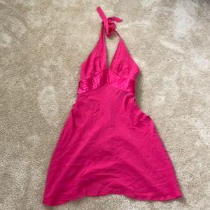 Women Pink Halter Dress - Size 4